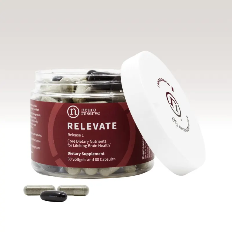 The white jar of NeuroReserve RELEVATE, from the seller's photograph
